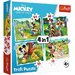 Puzzle Trefl 4 in 1, O zi minunata, Disney Mickey Mouse